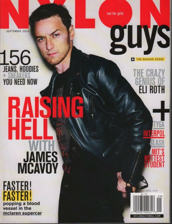 NYLON GUYS magazine side cover  September 2014