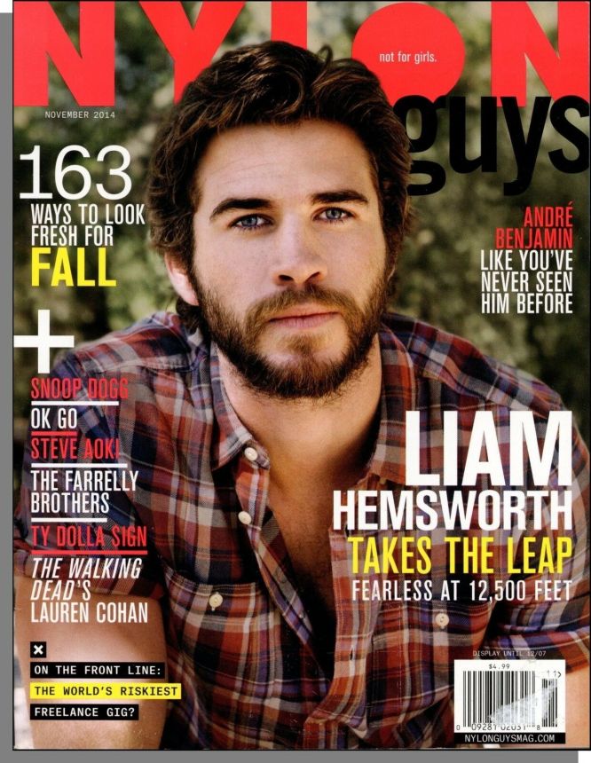 NYLON GUYS magazine side cover  November 2014