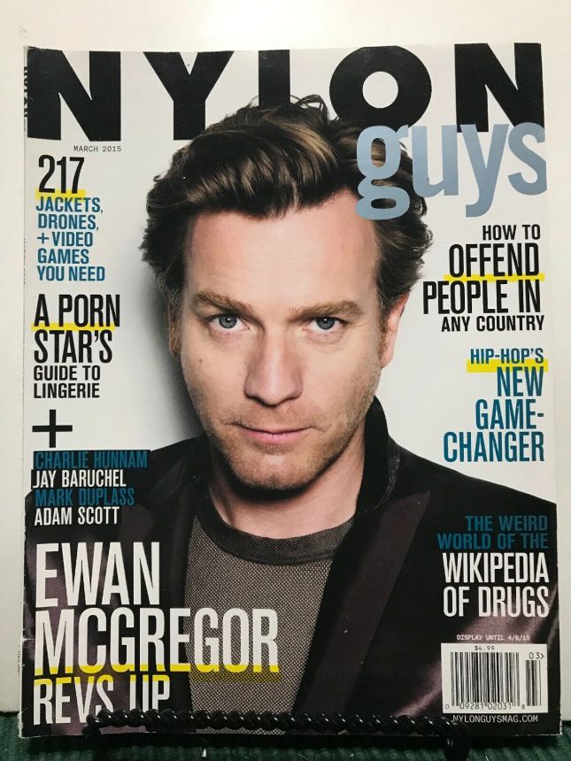 NYLON GUYS magazine side cover  March 2015