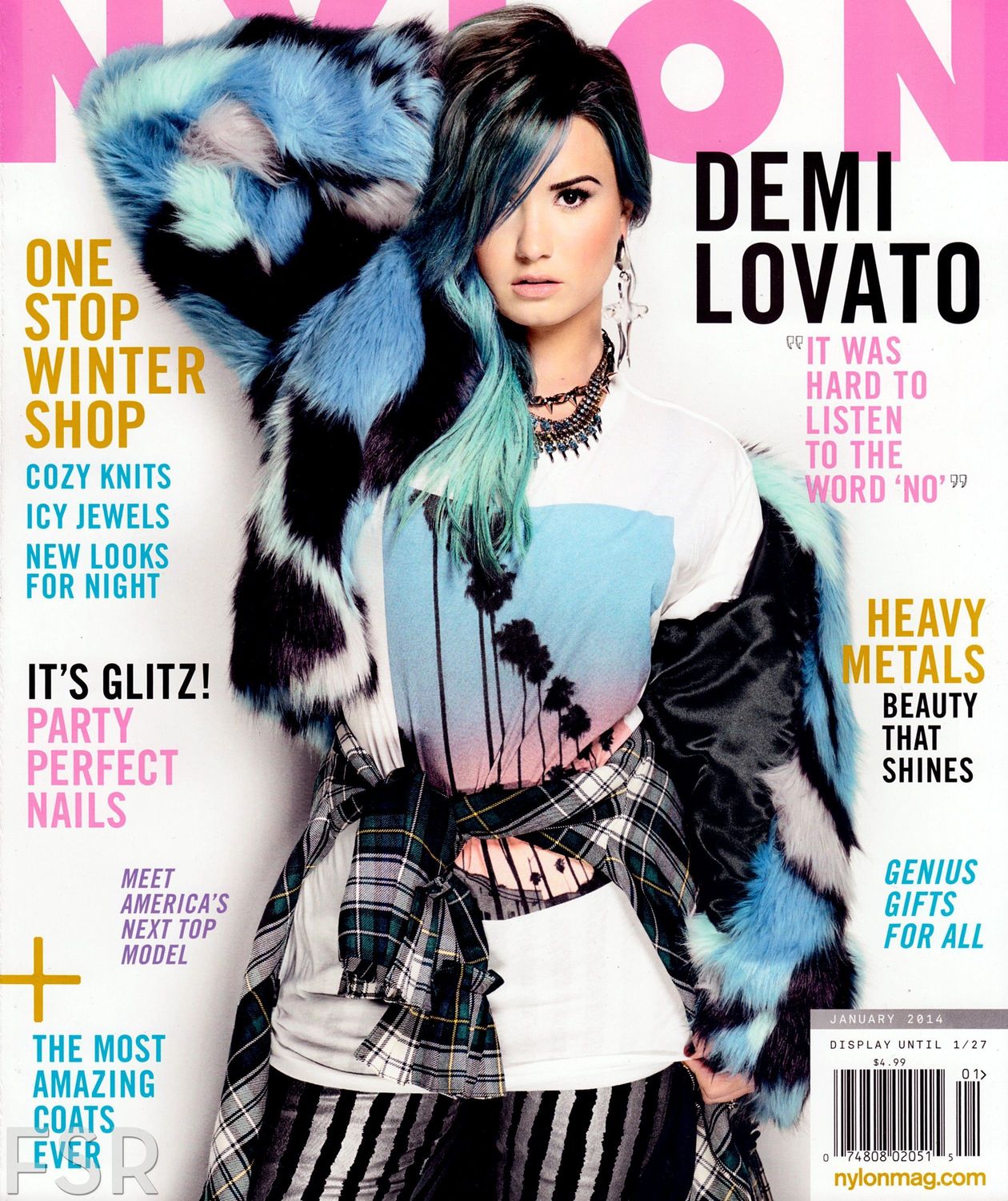 NYLON magazine side cover  January 2014
