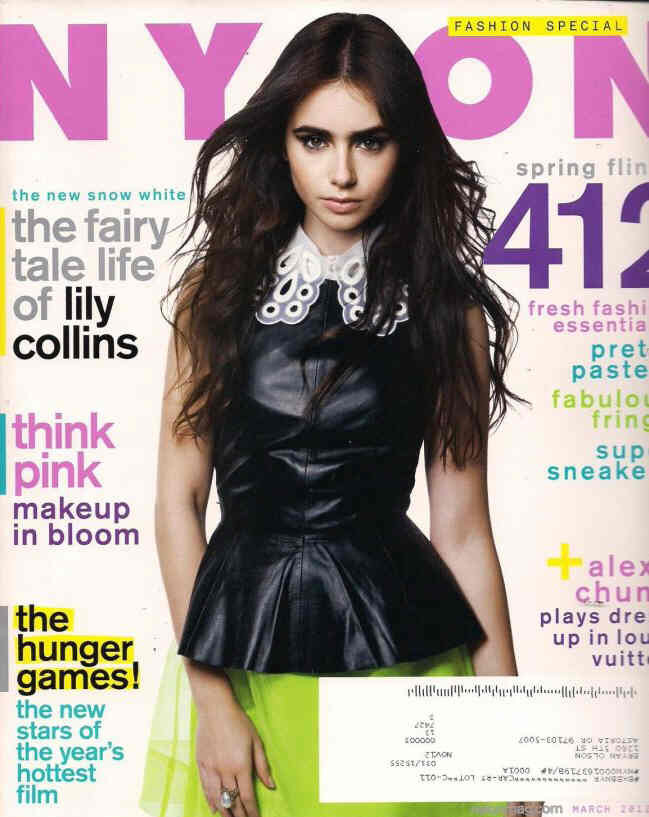 NYLON magazine side cover  March 2012