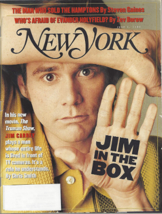 NEW YORK MAGAZINE magazine side cover 1 June 1998