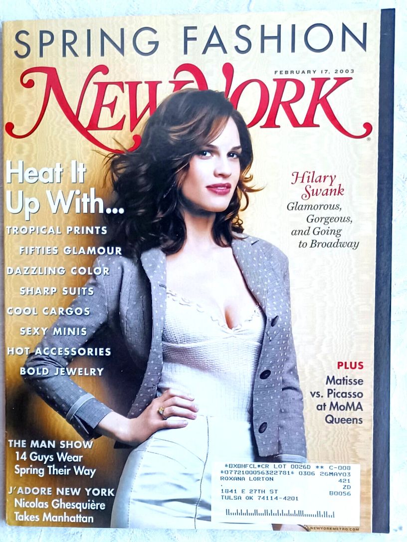 NEW YORK MAGAZINE magazine side cover 17 February 2003