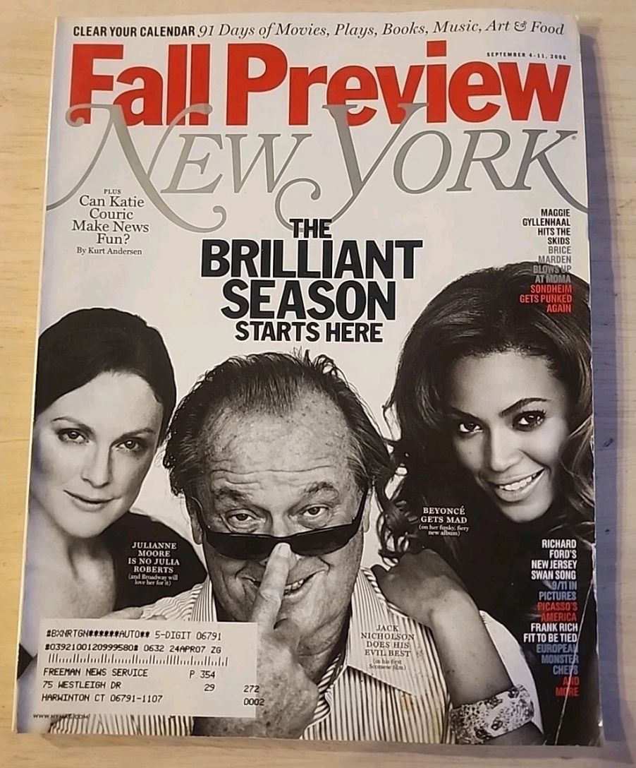 NEW YORK MAGAZINE magazine side cover 4 September 2006