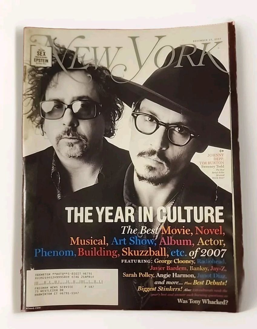 NEW YORK MAGAZINE magazine side cover 17 December 2007