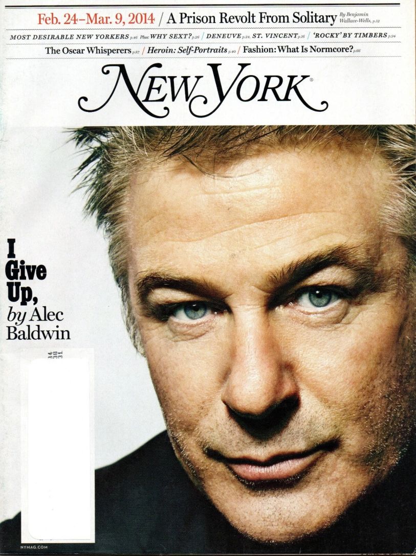 NEW YORK MAGAZINE magazine side cover 24 February 2014