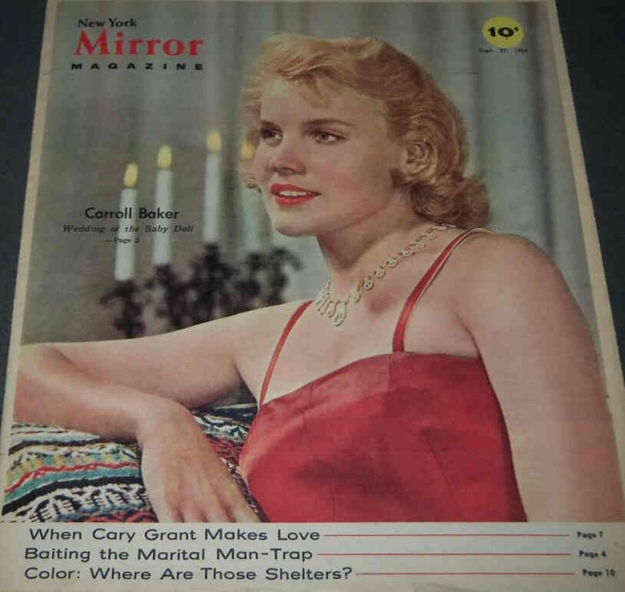 NEW YORK MIRROR MAGAZINE magazine side cover 27 September 1959