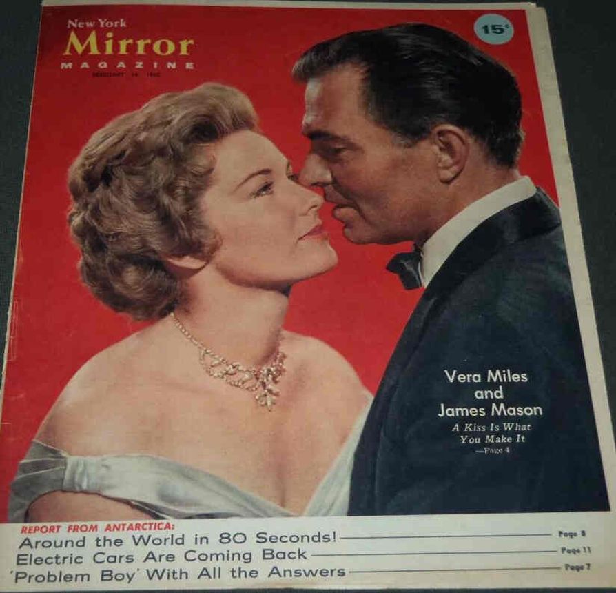 NEW YORK MIRROR MAGAZINE magazine side cover 14 February 1960