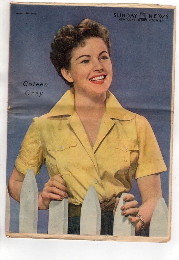 NEW YORK NEWS magazine side cover 10 August 1952