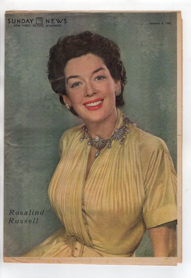 NEW YORK NEWS magazine side cover 4 January 1953
