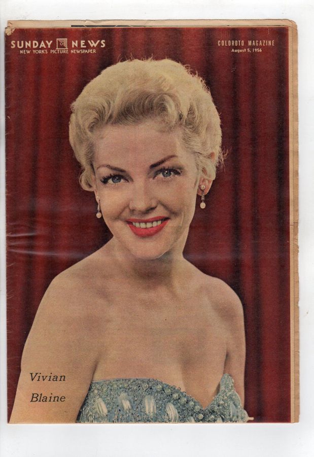 NEW YORK NEWS magazine side cover 5 August 1956