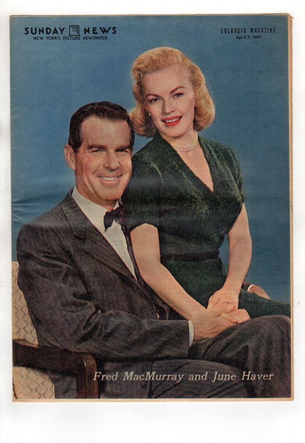 NEW YORK NEWS magazine side cover 7 April 1957
