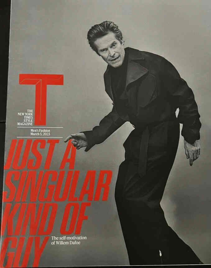 NEW YORK TIMES STYLE magazine side cover 4 March 2023