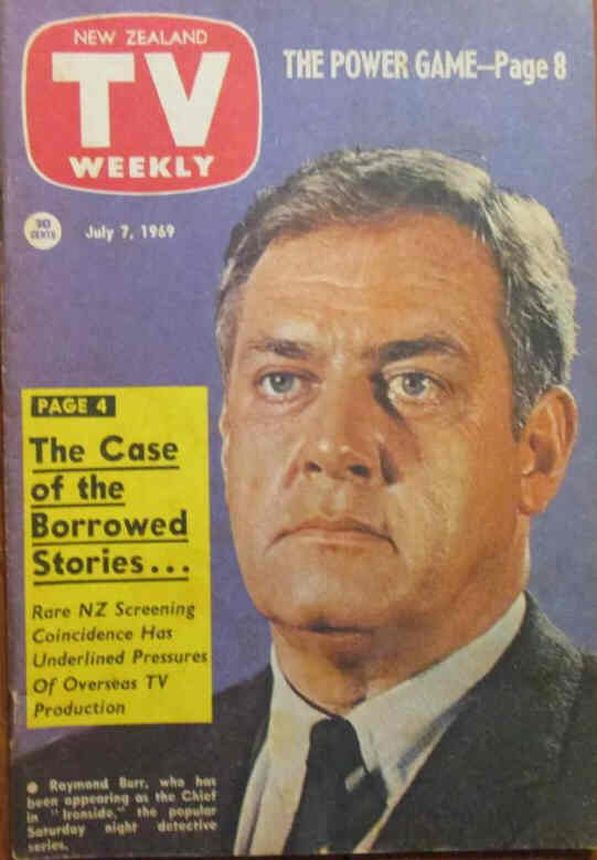 NEW ZEALAND TV WEEKLY magazine side cover 7 July 1969
