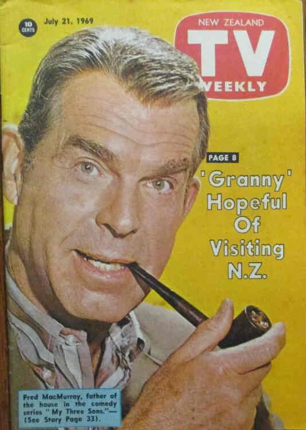 NEW ZEALAND TV WEEKLY magazine side cover 21 July 1969