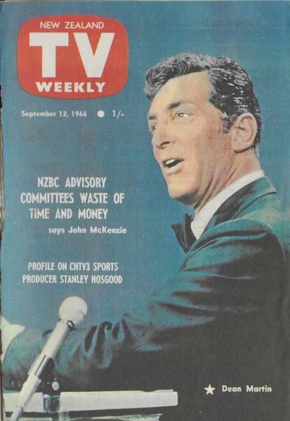 NEW ZEALAND TV WEEKLY magazine side cover 12 September 1966