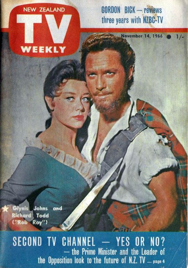 NEW ZEALAND TV WEEKLY magazine side cover 14 November 1966