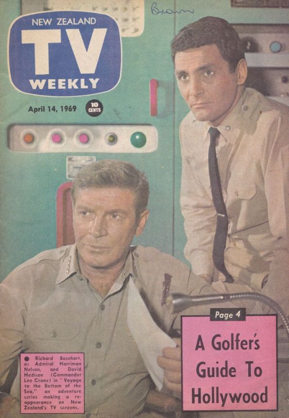 NEW ZEALAND TV WEEKLY magazine side cover 14 April 1969