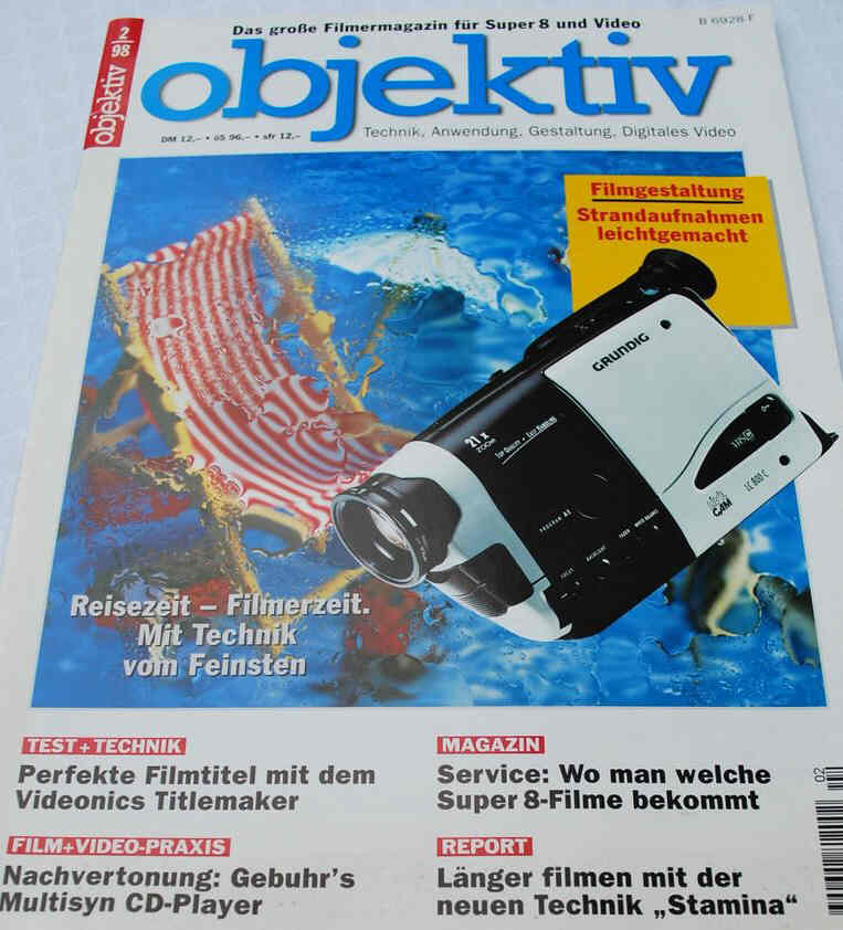OBJEKTIV magazine side cover February 1998
