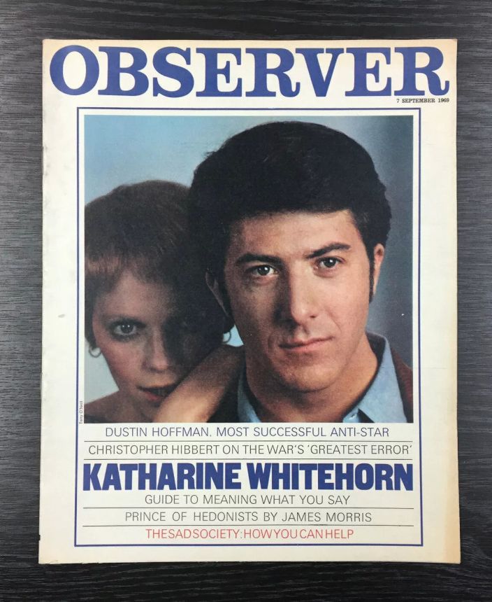 OBSERVER MAGAZINE magazine side cover 7 September 1969