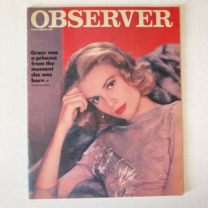 OBSERVER MAGAZINE magazine side cover 26 September 1982