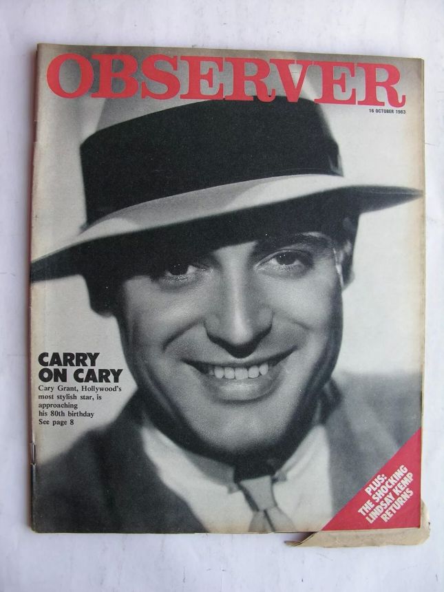 OBSERVER MAGAZINE magazine side cover 16 October 1983