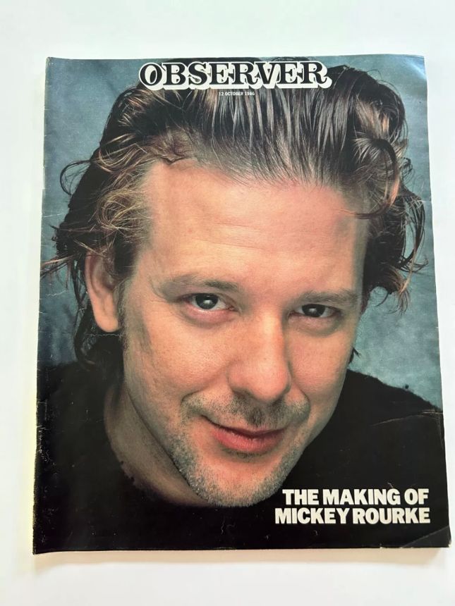 OBSERVER MAGAZINE magazine side cover 12 October 1986