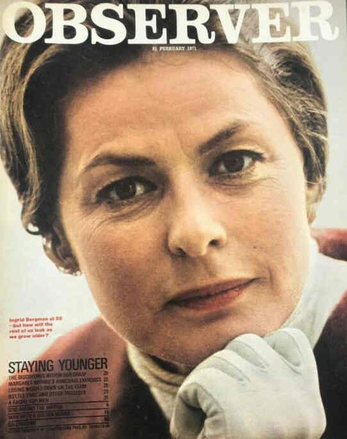 OBSERVER MAGAZINE magazine side cover 21 February 1971