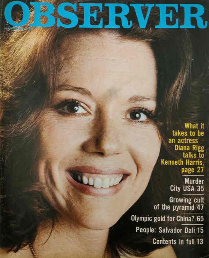OBSERVER MAGAZINE magazine side cover 15 December 1974