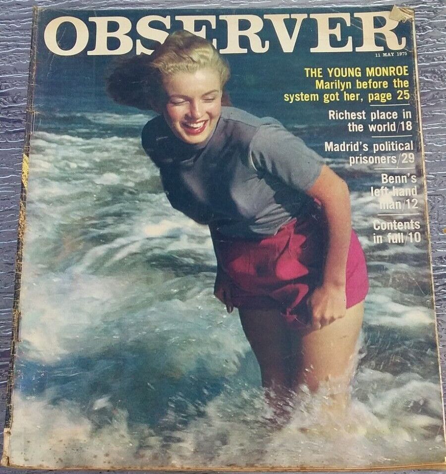 OBSERVER MAGAZINE magazine side cover 11 May 1975