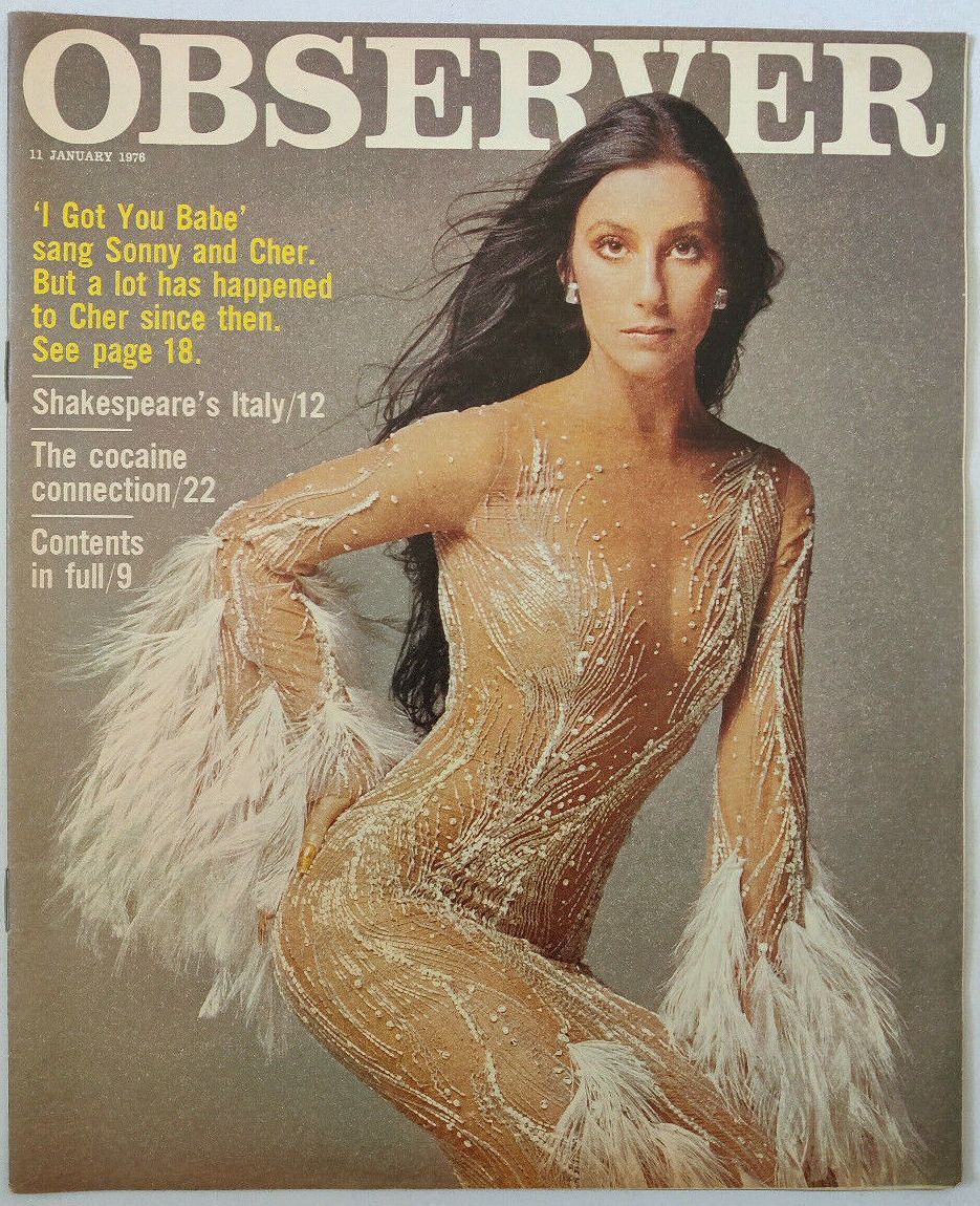OBSERVER MAGAZINE magazine side cover 11 January 1976