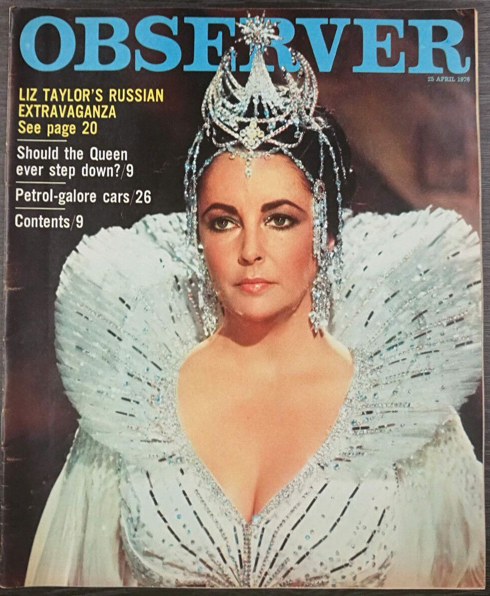 OBSERVER MAGAZINE magazine side cover 25 April 1976