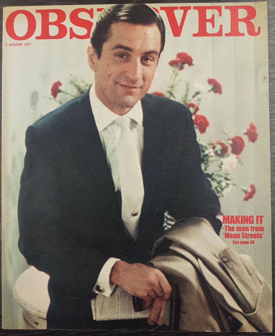 OBSERVER MAGAZINE magazine side cover 7 August 1977