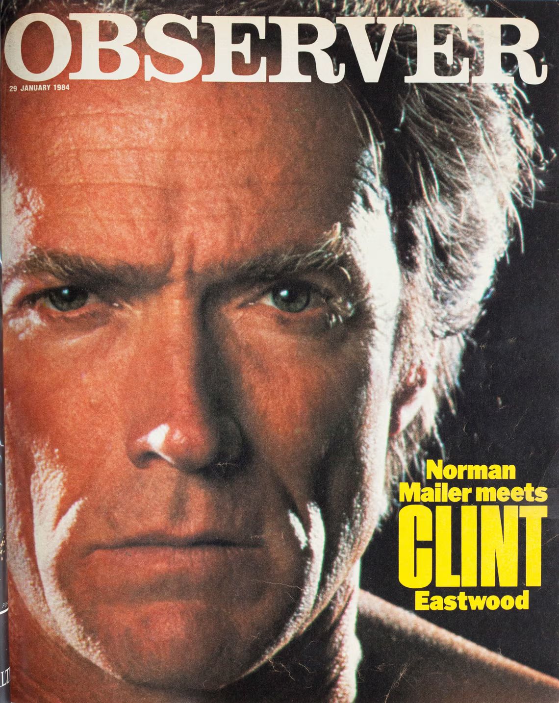OBSERVER MAGAZINE magazine side cover 29 January 1984