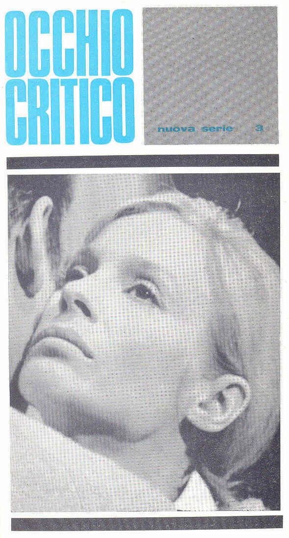 OCCHIO CRITICO magazine side cover Issue 3 May/June 1967