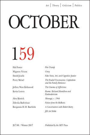 OCTOBER magazine side cover Issue 159 Winter 2017