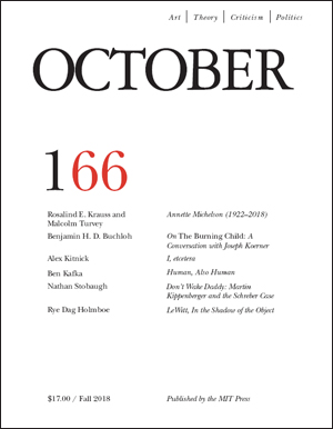 OCTOBER magazine side cover Issue 166 Fall 2018