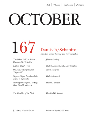 OCTOBER magazine side cover Issue 167 Winter 2019