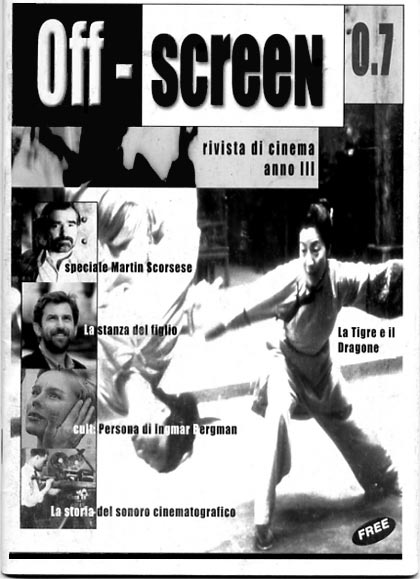 OFF-SCREEN magazine side cover Issue 6  2001