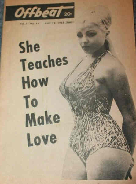 OFFBEAT magazine side cover Issue 11 12 July 1965