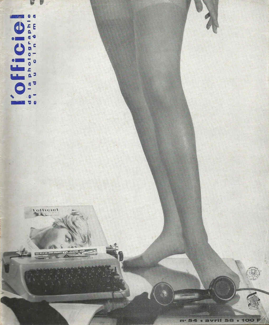 OFFICIEL magazine side cover Issue 54 April 1958