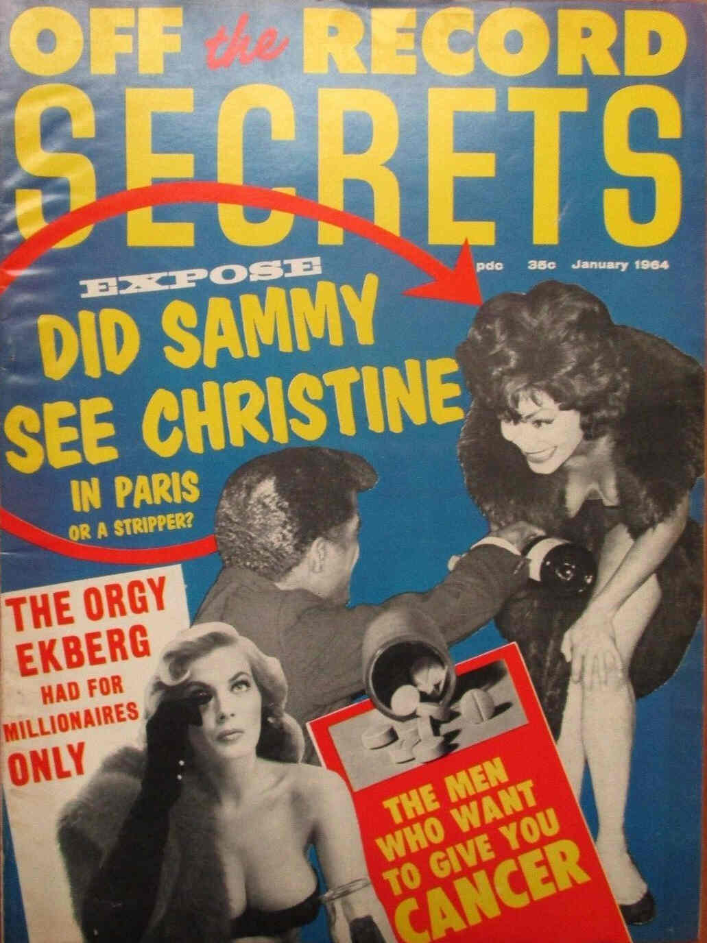 OFF THE RECORD SECRETS magazine side cover Issue 6 January 1964