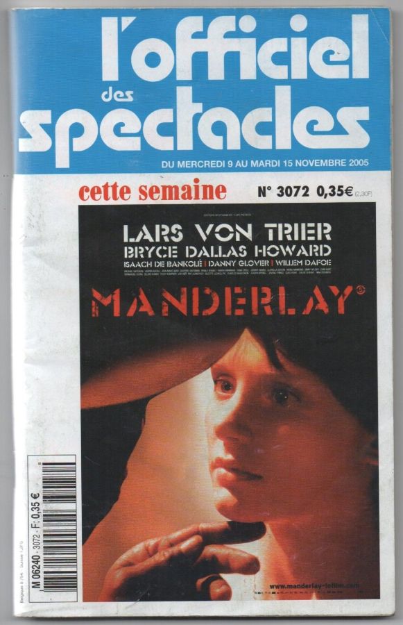 OFFICIEL DES SPECTACLES magazine side cover Issue 3072 9 November 2005