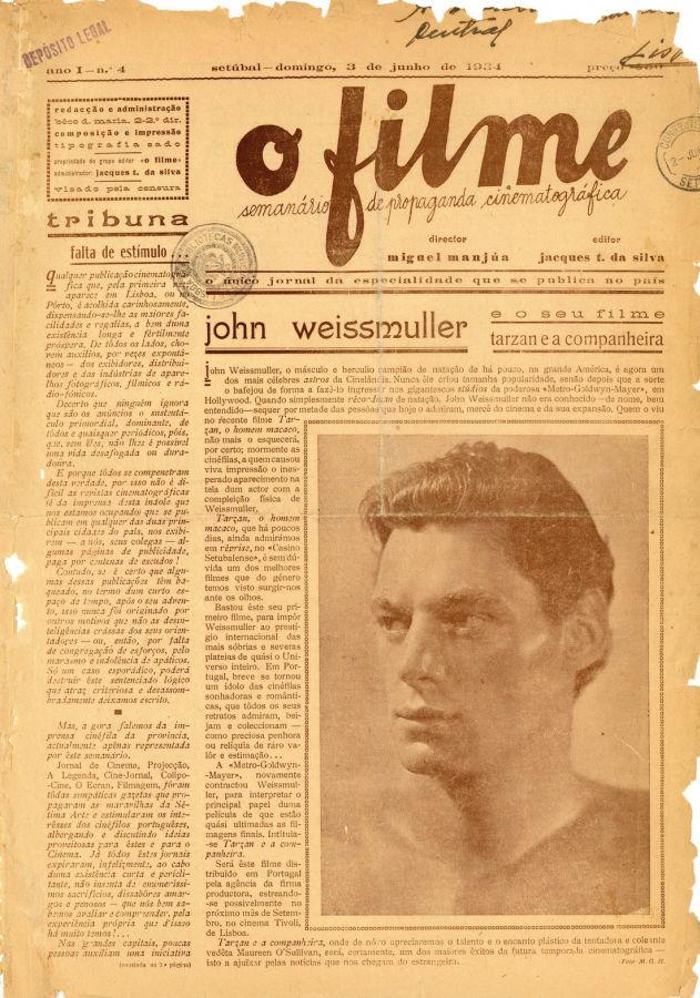O FILME magazine side cover Issue 4 3 June 1934