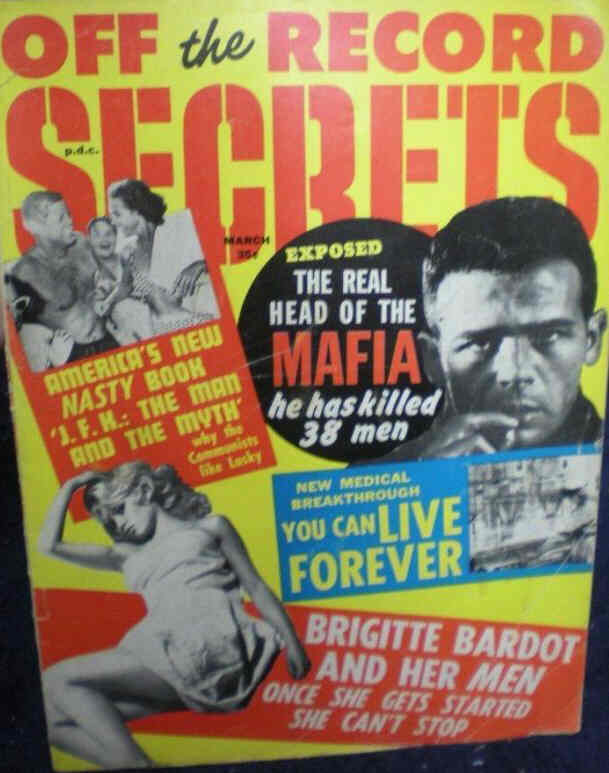 OFF THE RECORD SECRETS magazine side cover Issue 7  March 1964