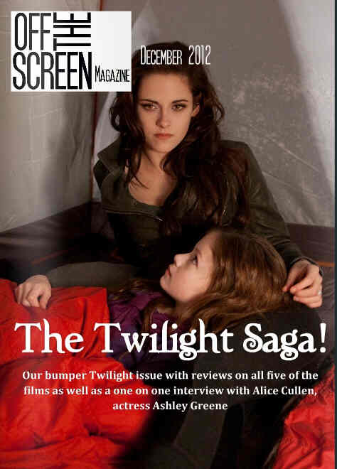 OFF THE SCREEN MAGAZINE magazine side cover December 2012