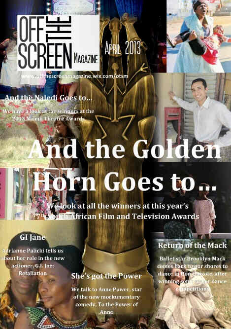 OFF THE SCREEN MAGAZINE magazine side cover April 2013