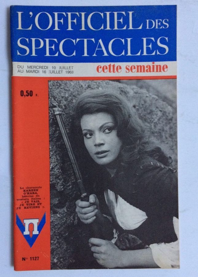 OFFICIEL DES SPECTACLES magazine side cover Issue 1127 10 July 1968