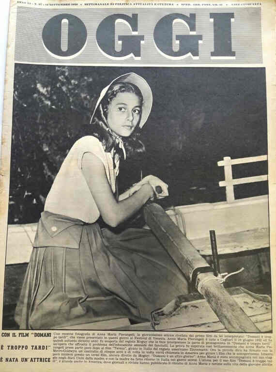 OGGI magazine side cover Issue 37 14 September 1950