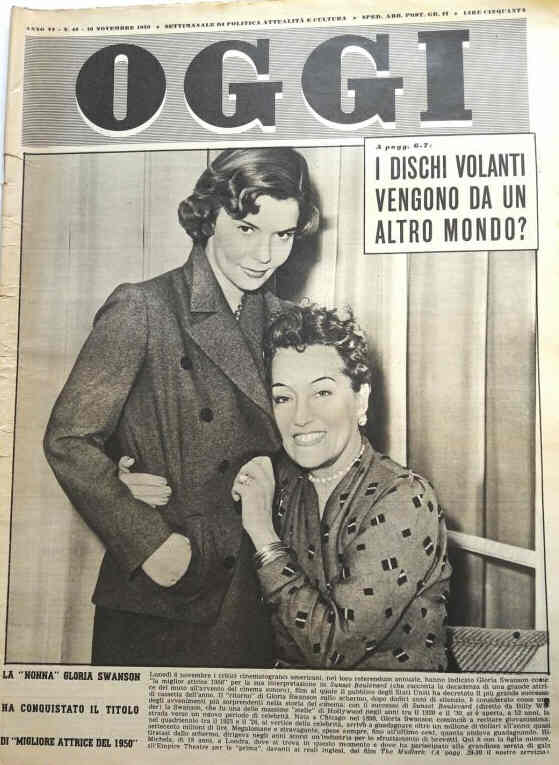 OGGI magazine side cover Issue 46 16 November 1950